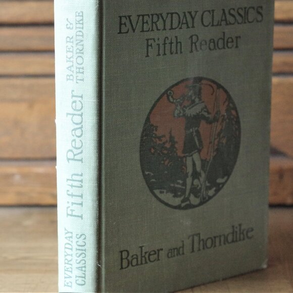 Antique School Reader, Everyday Classics Fifth Reader, Baker and Thorndike 1928 - Picture 2 of 9
